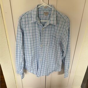 Jcrew Men's Blue Checkered Shirt. Slim fit.